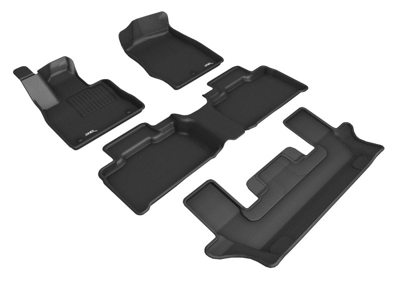 3D MAXpider 2020-2021 Ford Explorer 1st/2nd/3rd Row Floor Mats - Black-SR1 Performance
