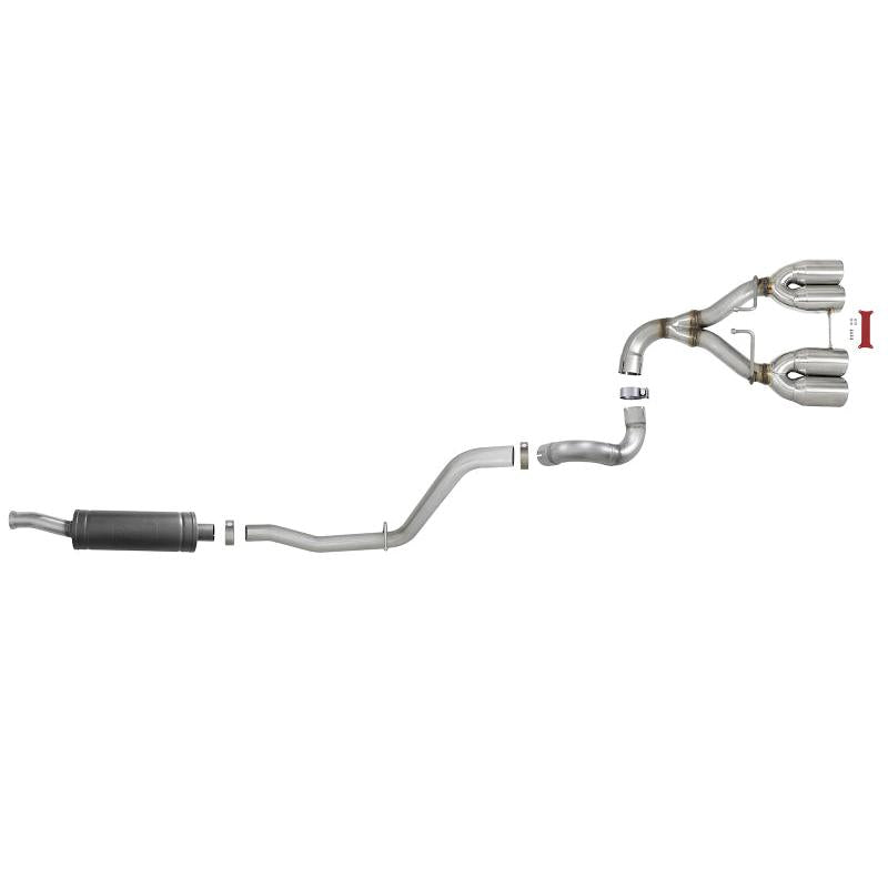 aFe Rebel Series 2.5in. 304 SS C/B Exhaust System 2018 Jeep Wrangler (JL) V6-3.6L - Polished Tip-SR1 Performance