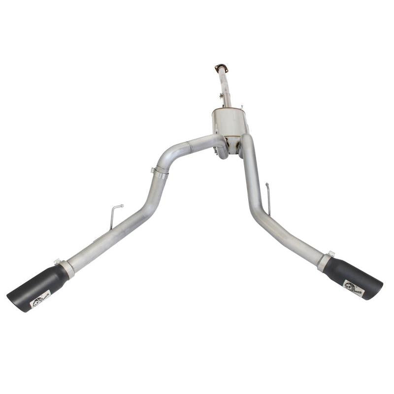 aFe MACHForce XP Exhaust 3in SS Dual Side Exit CB w/ Black Tips 2015 Ford F150 5.0L V8 CC/SB EC/LB-SR1 Performance