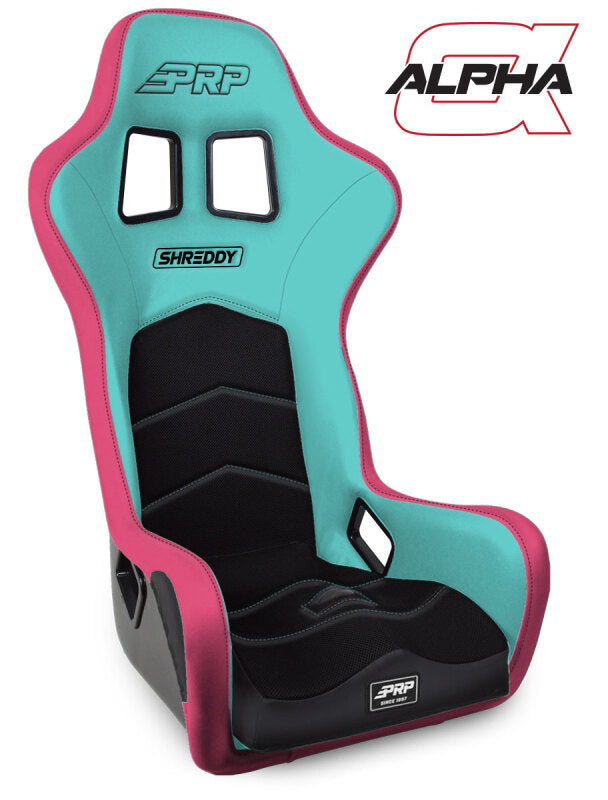 PRP Shreddy Alpha Composite Seat Black- Pink/Teal