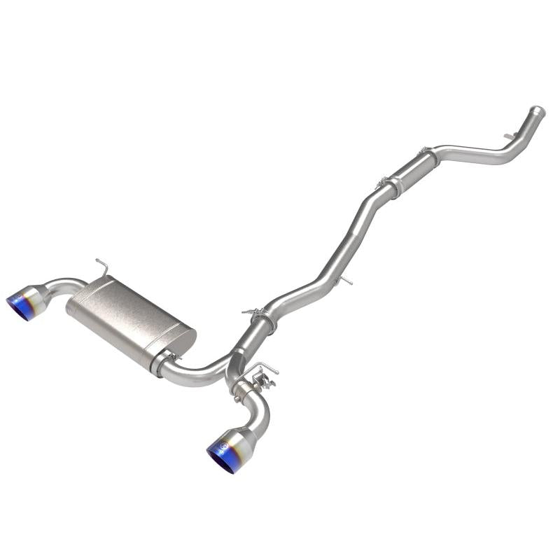 aFe POWER Takeda 2021 Toyota Supra 2.0L (t) 2.5in-3in 304 SS CB Exhaust w/ Blue Tips-SR1 Performance