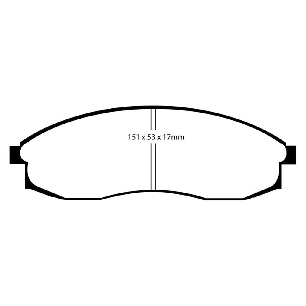 EBC Greenstuff 2000 Series Front Brake Pads for Nissan Skyline R33 2.5 GTS