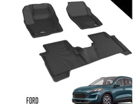 2015-2019 Ford Escape 3D MAXpider Complete Set Custom Fit All-Weather Floor Mat - Black-SR1 Performance