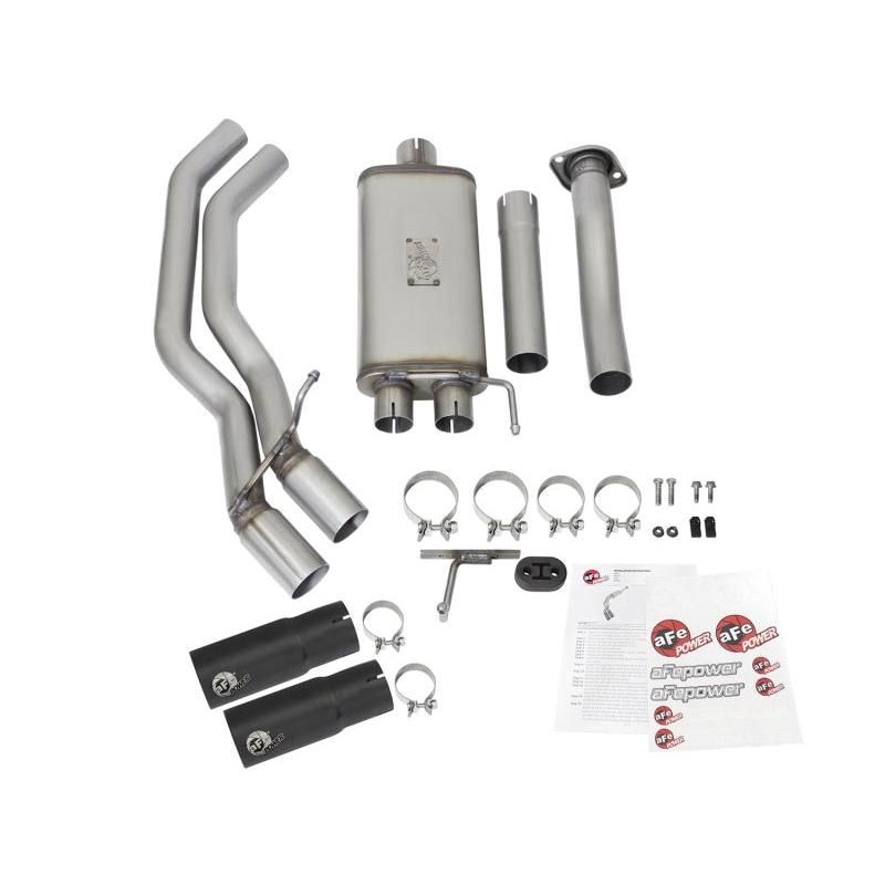 aFe Rebel Exhausts 3in SS Cat-Back 15-16 Ford F-150 EcoBoost V6 2.7/3.5L V8 5.0L w/ Black Tips