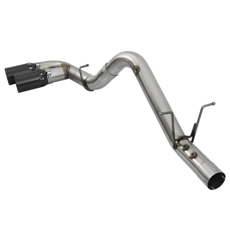 aFe Victory Series 4in 409-SS DPF-Back Exhaust w/ Dual Black Tips 2017 GM Duramax V8-6.6L(td) L5P