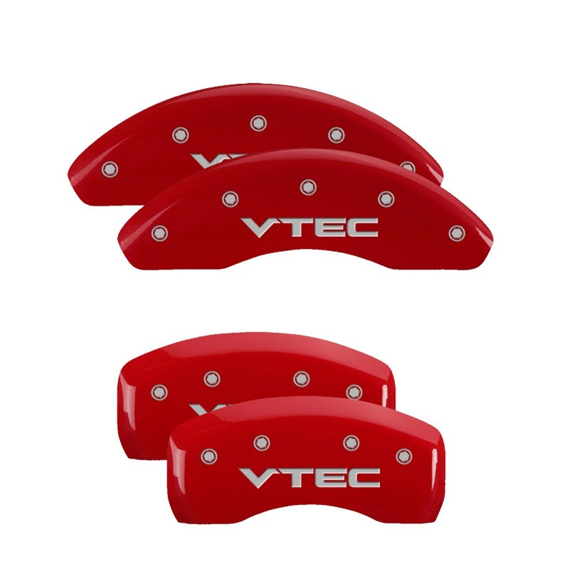 MGP 4 Caliper Covers Engraved Front & Rear MGP Red finish silver-SR1 Performance