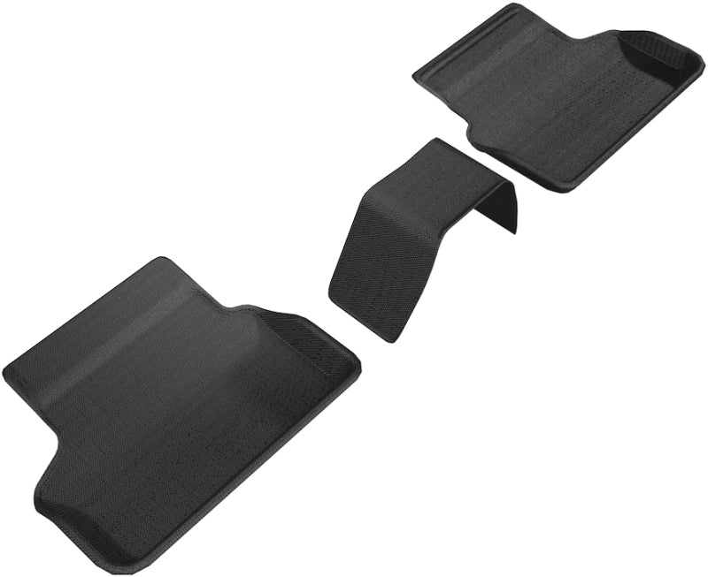 3D MAXpider 2017-2020 BMW 5 Series G30/G31 Kagu 2nd Row Floormats - Black-SR1 Performance