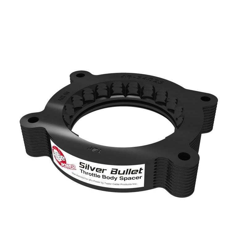 aFe 2020 Vette C8 Silver Bullet Aluminum Throttle Body Spacer / Works With aFe Intake Only - Black-SR1 Performance