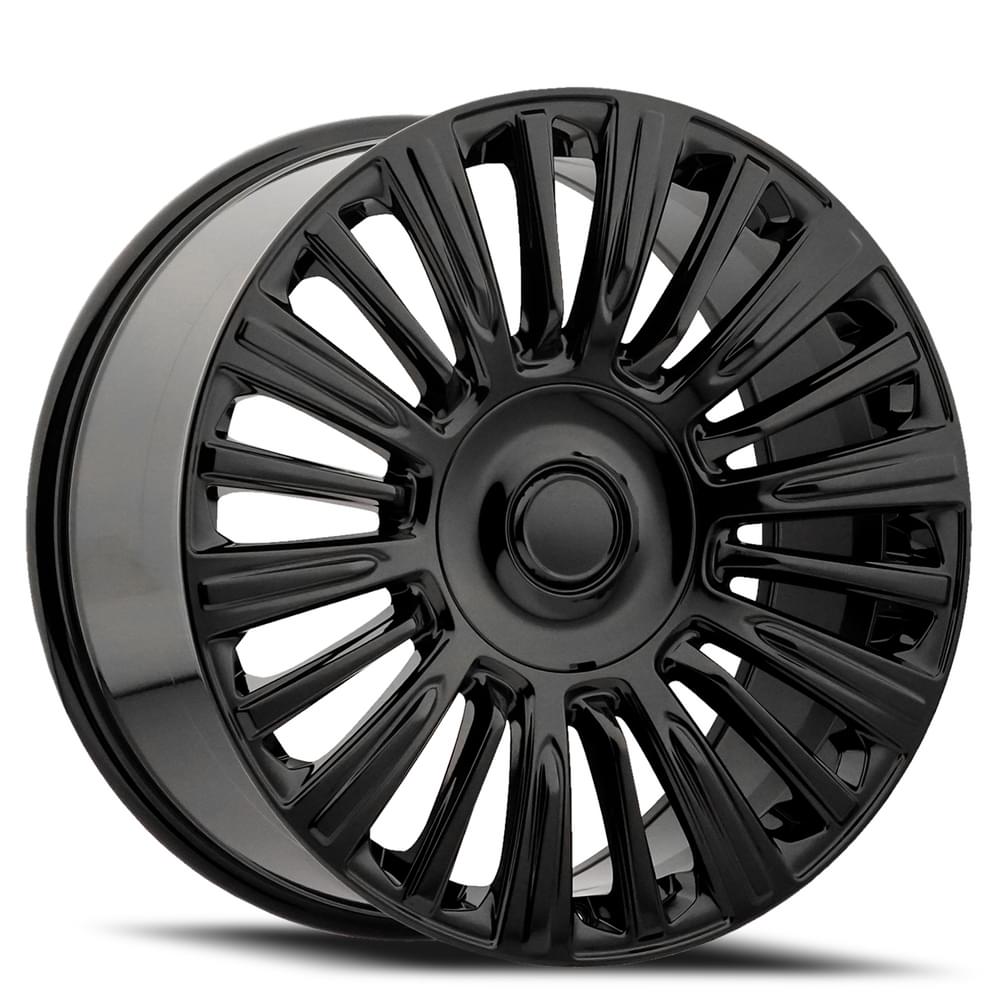 22X9 6X5.5 +28 HB 78.1 2021 ESCALADE PLATINUM GLOSS BLACK WITH CAP-SR1 Performance