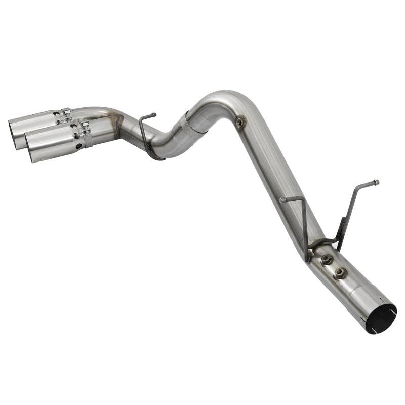 aFe Victory Series 4in 409-SS DPF-Back Exhaust w/ Dual Polished Tips 2017 GM Duramax V8-6.6L(td) L5P