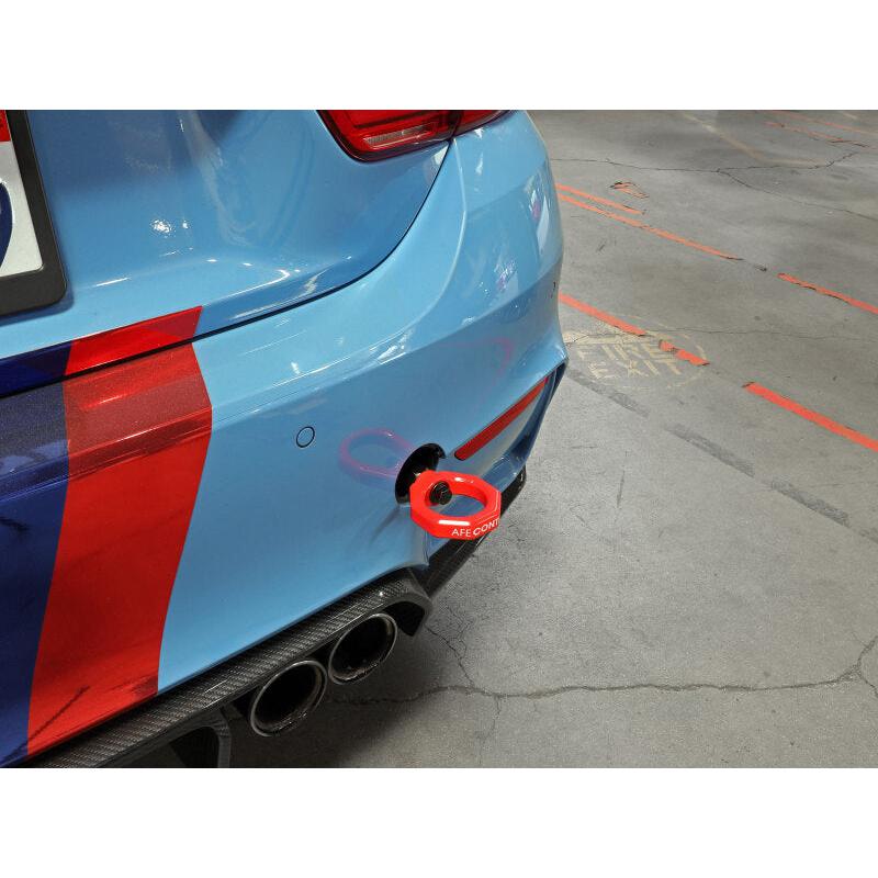 aFe Control Rear Tow Hook Red BMW F-Chassis 2/3/4/M-SR1 Performance