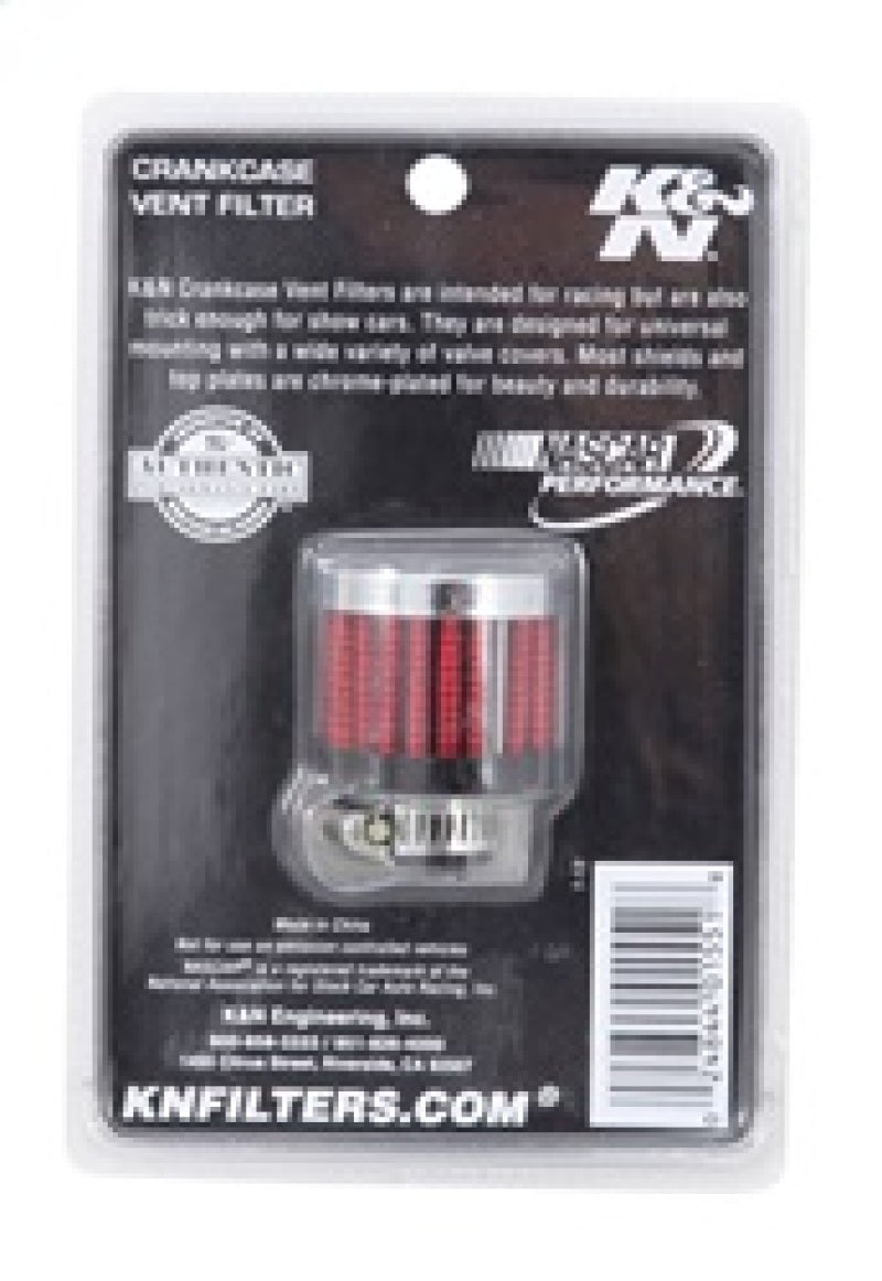 K&N .315/.431 Flange 1 3/8 inch OD 1.5 inch H Clamp On Crankcase Vent Filter-SR1 Performance