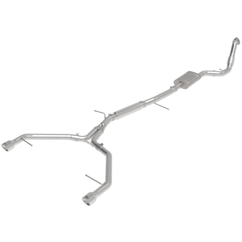 aFe 17-19 Audi A4 (B9) MACH Force-Xp 3in to 2.5in 304 SS Cat-Back Exhaust System-Dual Polished Tips-SR1 Performance