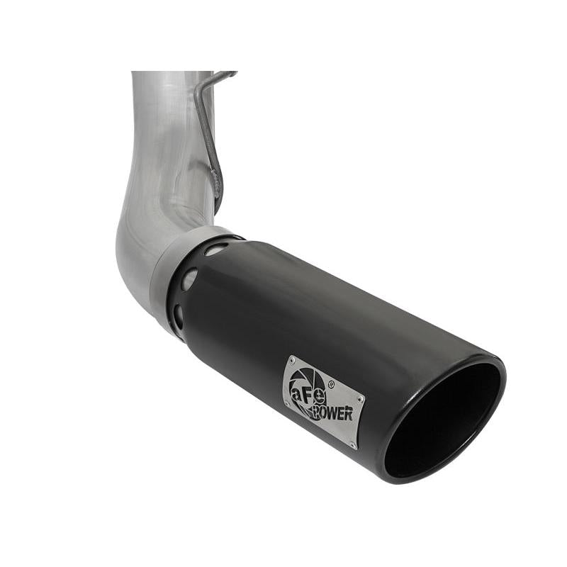 aFe ATLAS 5in DPF-Back Alum Steel Exhaust System w/Black Tip 2017 Ford Diesel Trucks V8-6.7L (td)