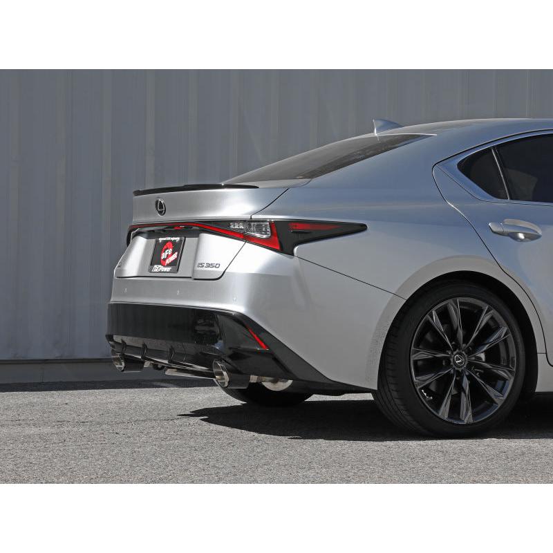 aFe Lexus IS350 14-22 V6-3.5L Takeda Axle-Back Exhaust System- Carbon Fiber Tip