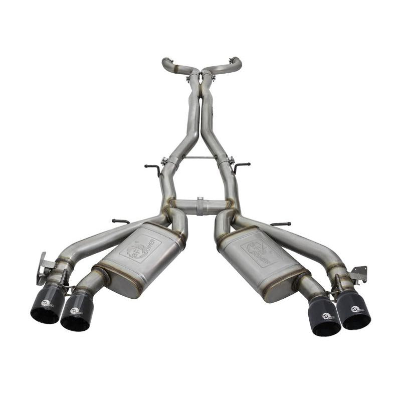 aFe MACHForce XP 3in 304 SS Cat-Back Dual Exhaust w/ Black Tips 16-17 Chevy Camaro SS V8-6.2L