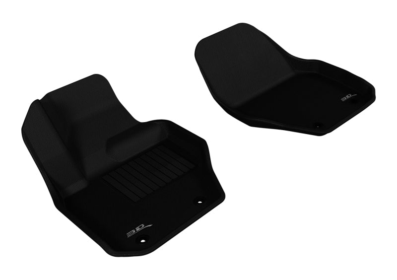 3D MAXpider 2010-2018 Volvo XC60/S60/V60 Kagu 1st Row Floormat - Black-SR1 Performance