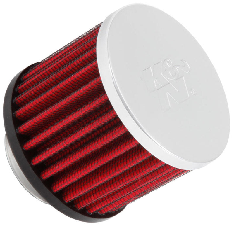 K&N 1.375 inch ID 3 inch OD 2.5 inch H Clamp On Crankcase Vent Filter-SR1 Performance