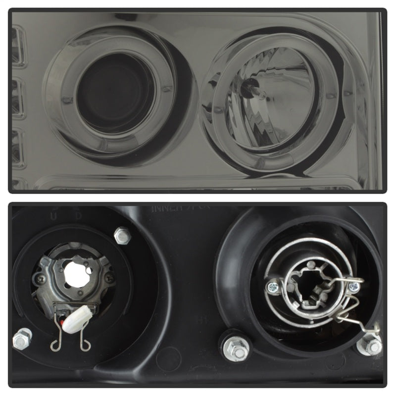 Spyder GMC Sierra 1500/2500/3500 07-13 Projector Headlights LED Halo- LED Smoke PRO-YD-GS07-HL-SM-SR1 Performance