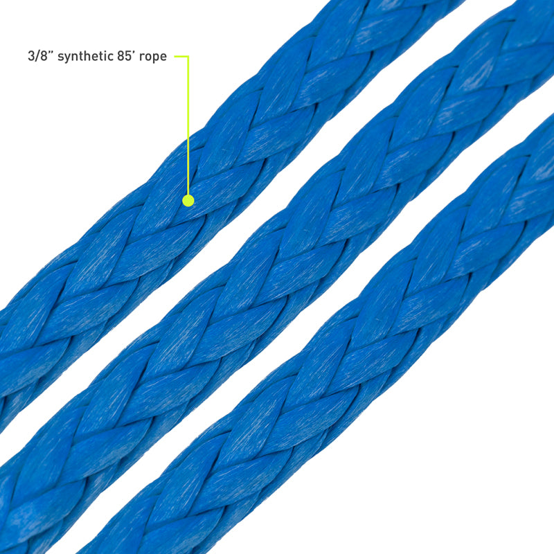 Borne Off-Road Synthetic Rope - 3/8 inch x 85 feet - Blue