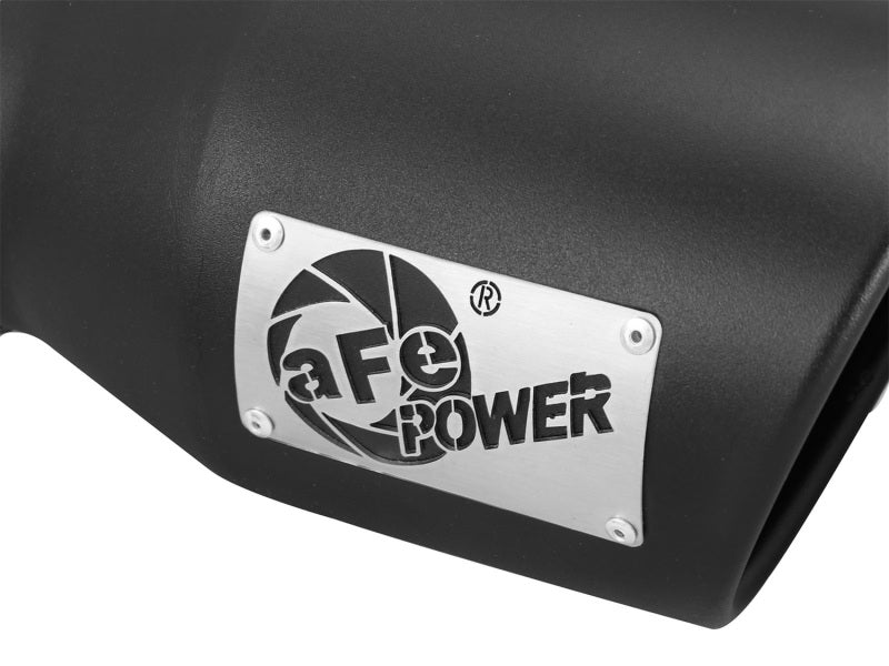 aFe Power Gas Exhaust Tip Black- 3 in In x 4.5 out X 9 in Long Bolt On (Black)-SR1 Performance