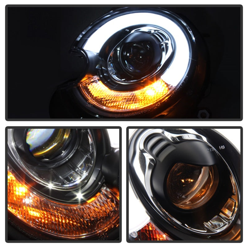 Spyder Mini Cooper 2010-2012 Projector Headlights Xenon/HID Model- DRL Blk PRO-YD-MC07-HID-DRL-BK-SR1 Performance