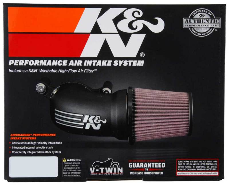 K&N 01-17 Harley Davidson Softail / Dyna FI Performance Air Intake System Silver-SR1 Performance