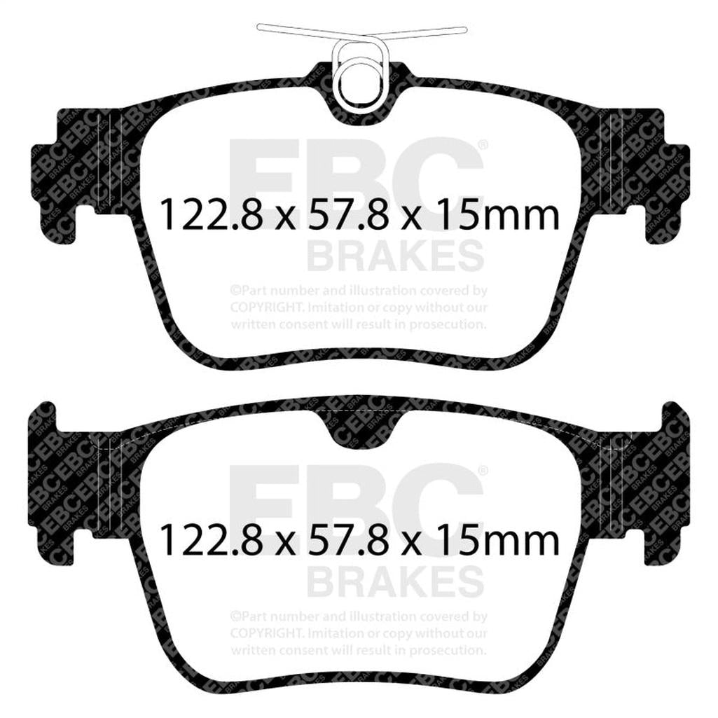 EBC Redstuff Ceramic Low Dust Rear Brake Pads for 2022-2023 Volkswagen Golf R, GTI & Audi S3 – Part Number DP32438C