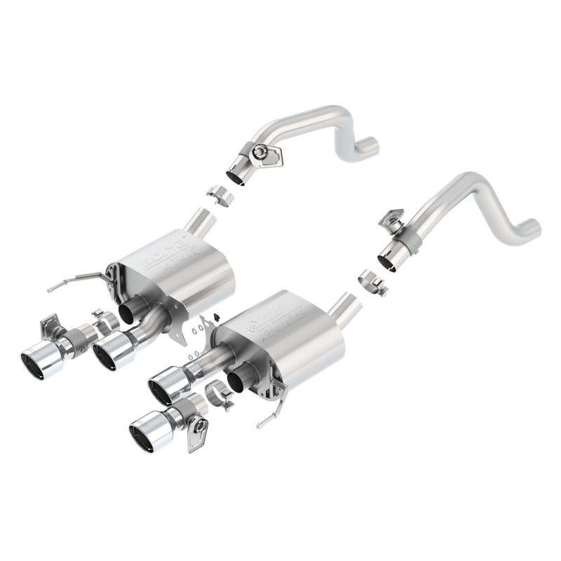 Borla 14-15 Chevy Corvette C7 6.2L RWD w/AFM &NPP ATAK-Type Dual Rd Rolled Center Rear Exit Exhaust