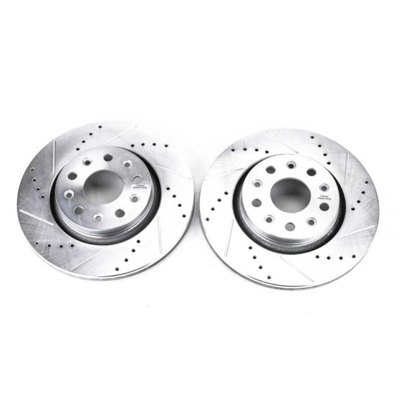 Power Stop 18-19 Jeep Wrangler Front Evolution Drilled & Slotted Rotors - Pair-SR1 Performance