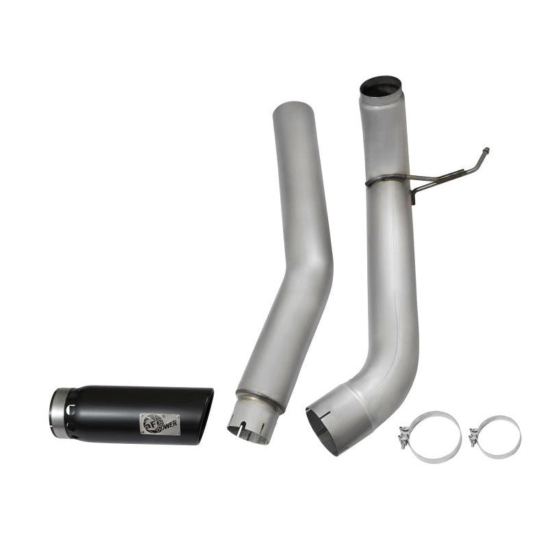 aFe LARGE BORE HD 5in DPF-Back SS Exhaust w/ Black Tip 2016 Nissan Titan 5.0L V8 (td) CC SB-SR1 Performance