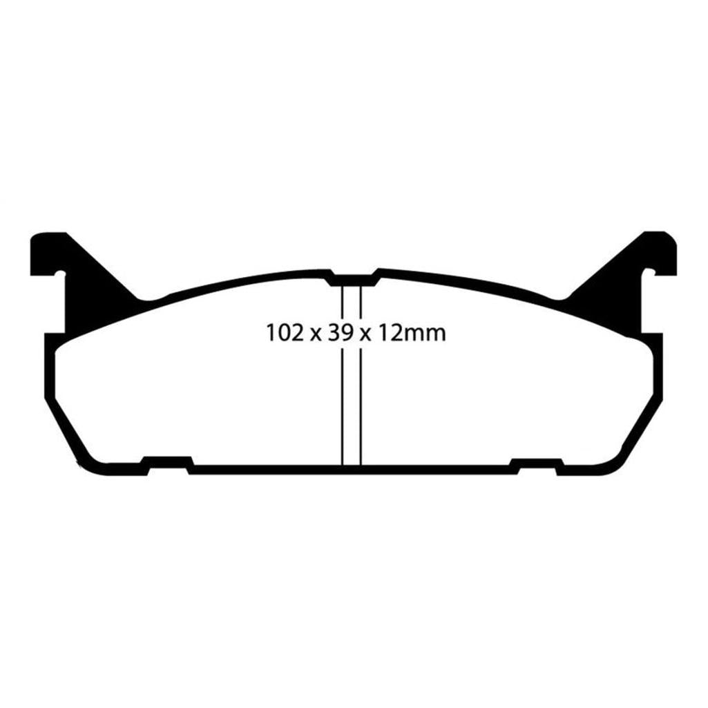 EBC Redstuff Ceramic Low Dust Rear Brake Pads for Mazda Miata and Ford Escort