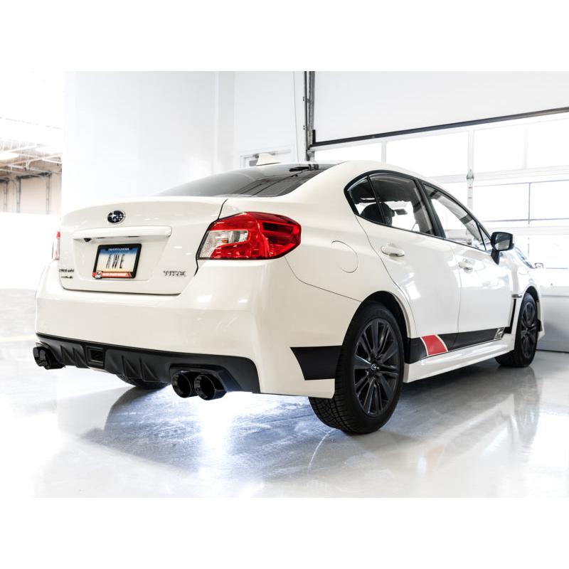 AWE Tuning Subaru WRX/STI VA/GV Sedan Track Edition Exhaust - Diamond Black Tips (102mm)