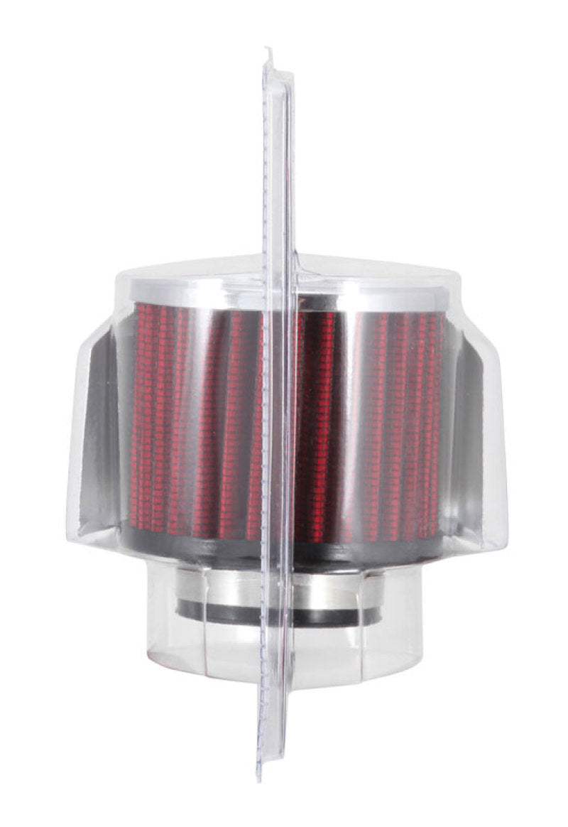 K&N 1.5in Flange ID x 3in OD x 2.5in Height Clamp On Crankcase Vent Filter-SR1 Performance