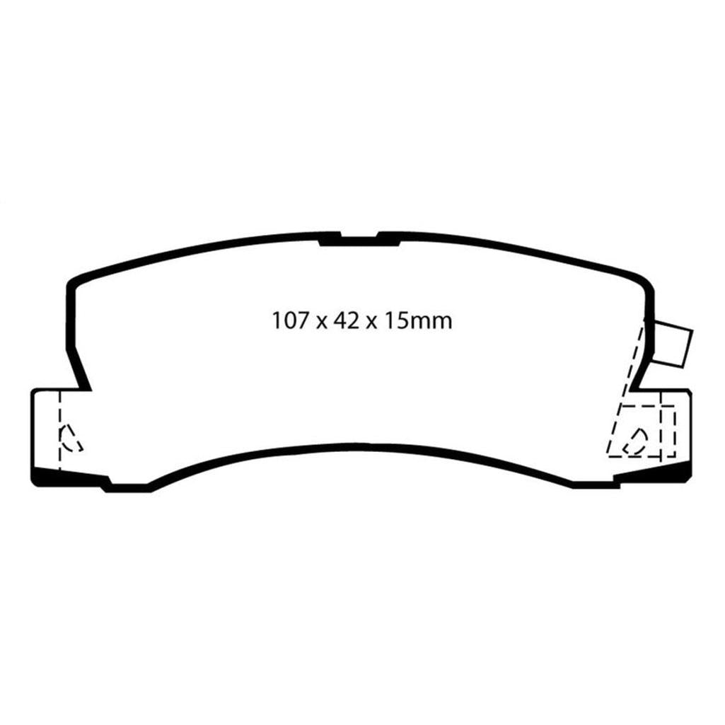 EBC Yellowstuff Rear Brake Pads for Lexus ES250 90-91 – High-Performance Street and Track Use