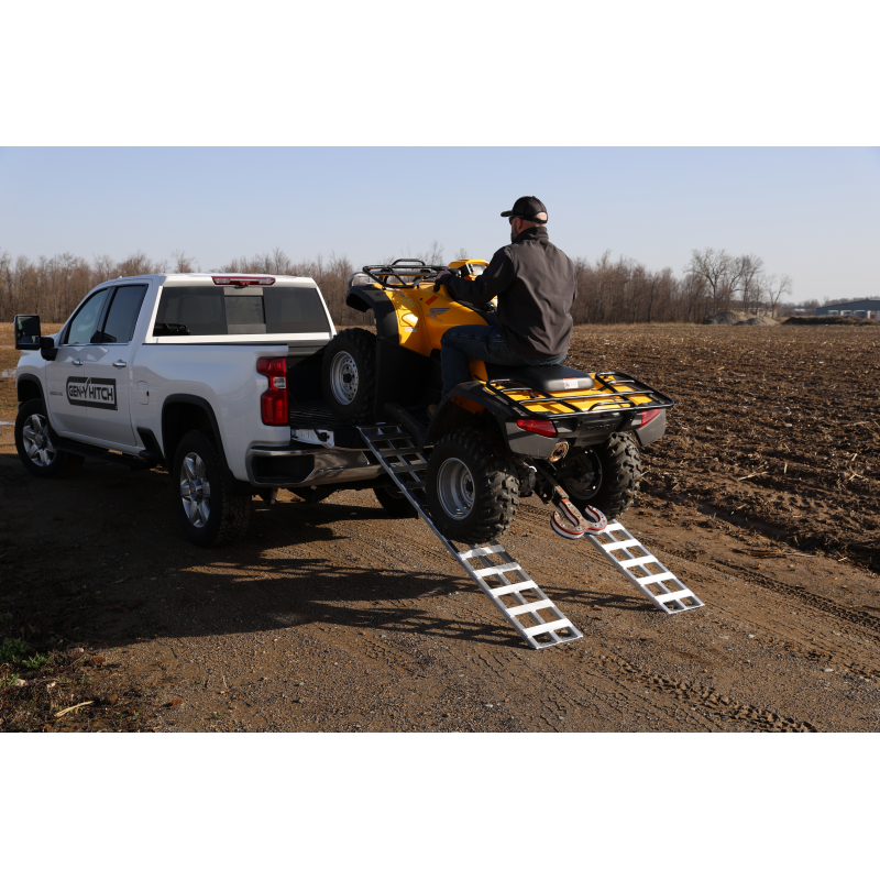 Gen-Y Lightweight 6.5ft Aluminum Loading Ramps 12in x 78in 600lb Capacity Per Ramp - Pair