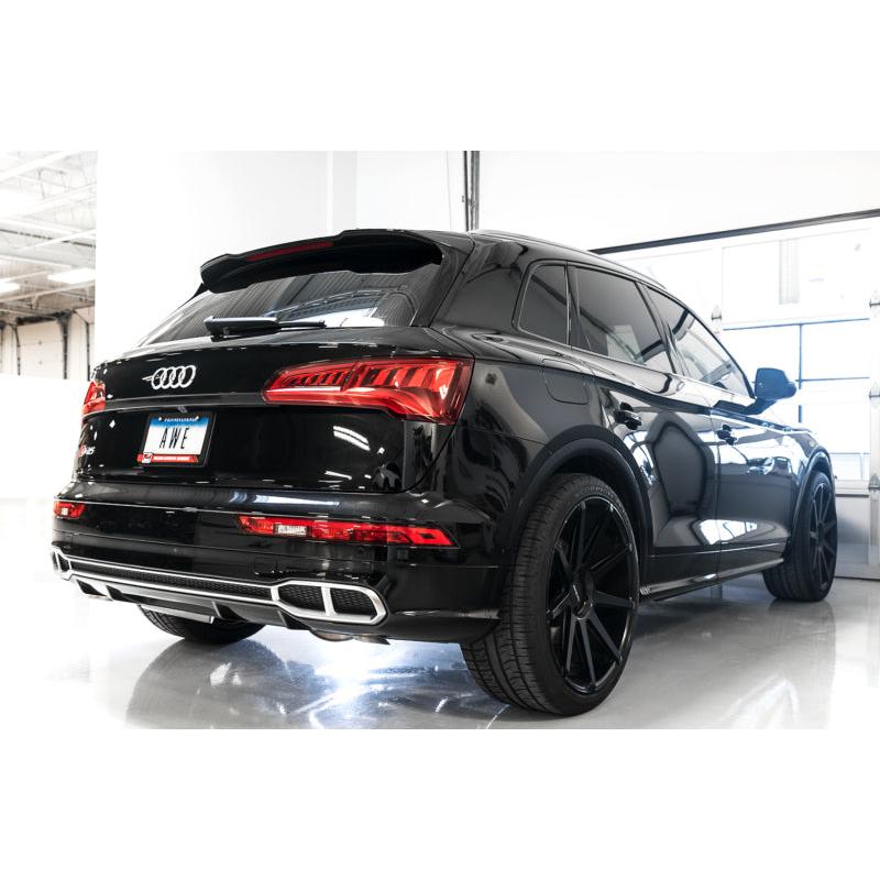 AWE Tuning Audi B9 SQ5 Non-Resonated Touring Edition Cat-Back Exhaust - No Tips (Turn Downs)