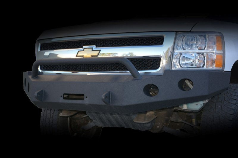 DV8 Offroad Silverado 1500 Front Bumper - Black Powder Coated for 2007-2013 Chevrolet Silverado 1500
