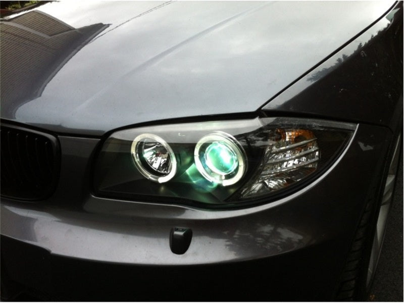 Spyder BMW E87 1-Series 08-11 Projector Headlights LED Halo Black High H1 Low H7 PRO-YD-BMWE87-HL-BK-SR1 Performance