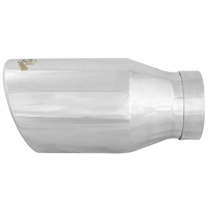 aFe Diesel Exhaust Tip Bolt On Polished 4in Inlet x 6in Outlet x 12in Length-SR1 Performance