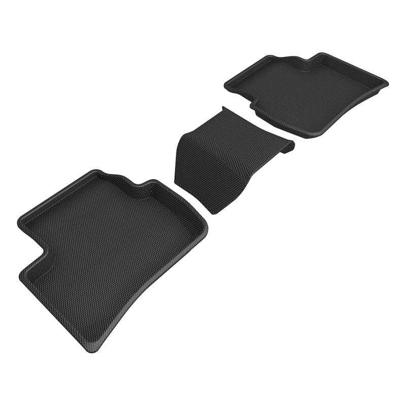 3D MAXider 22-23 Toyota Corolla Cross AWD Kagu Black Floor Mats - Row 2-SR1 Performance