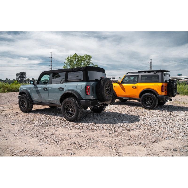 Corsa 21-24 Ford Bronco 2.3L 4-Door 2.75in Cat-Back Dual Rear Exhaust w/ 4in Straight-Cut Black Tips