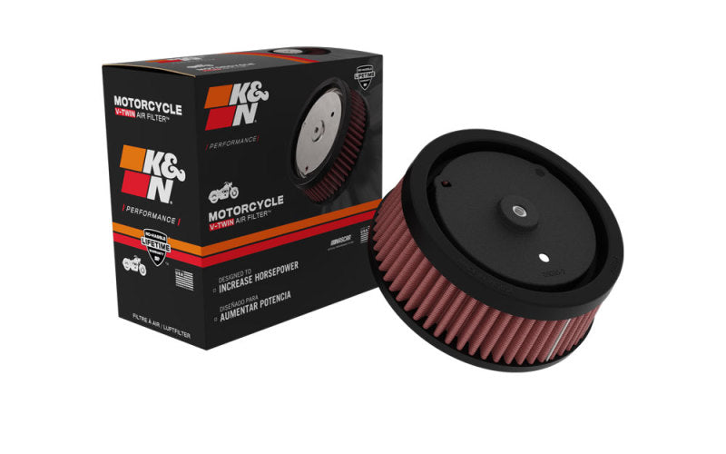 K&N Replacement Air Filter 5.5in Top OD x 6in Base OD x 2.313in H for Harley Davidson-SR1 Performance
