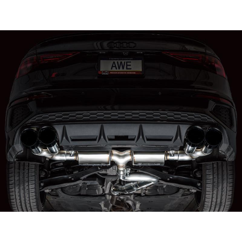 AWE 22-24 Audi 8Y S3 Touring Edition Exhaust - Diamond Black Tips