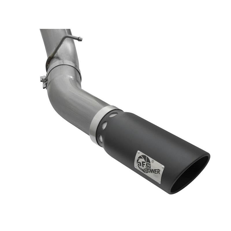 aFe LARGE Bore HD 5in Exhausts DPF-Back SS w/ Black Tips 16-17 GM Diesel Truck V8-6.6L (td) LML/L5P