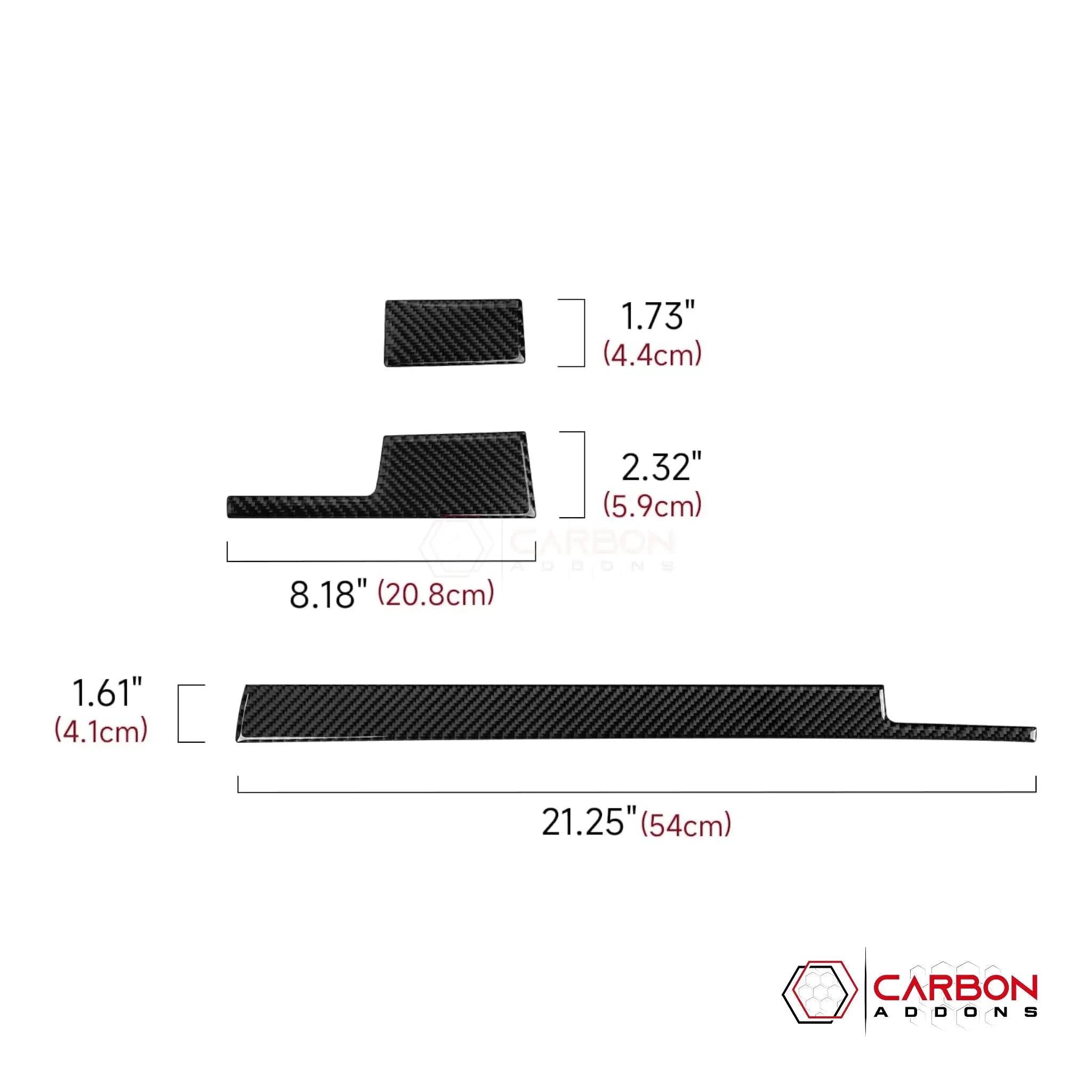 [3pcs] Real Carbon Fiber Dashboard Trim Overlay | 2015-2020 Ford F150 - carbonaddons Carbon Fiber Parts, Accessories, Upgrades, Mods