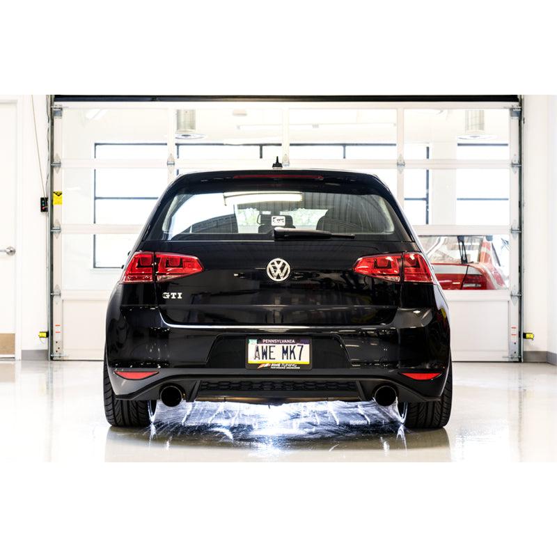 AWE Tuning VW MK7 GTI Touring Edition Exhaust - Diamond Black Tips