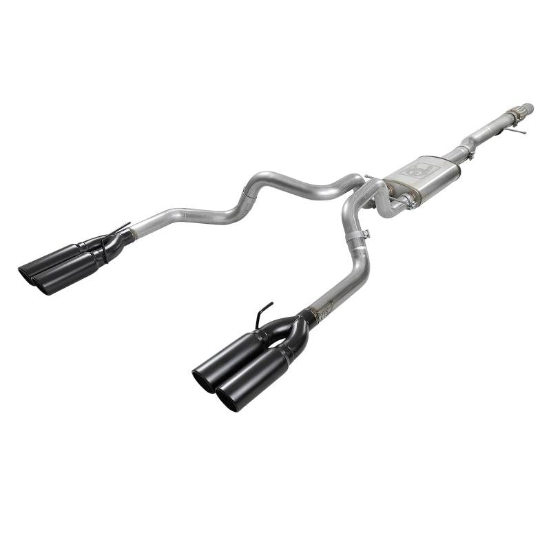 aFe Vulcan Series 4-3in 304SS Exhaust Cat-Back w/ Blk Tips 2019 GM Silverado/Sierra 1500 V8-6.2L-SR1 Performance