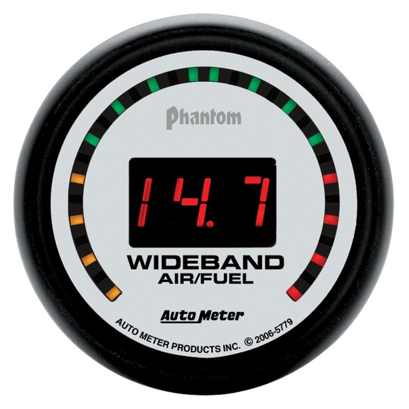 Autometer Phantom 52mm Digital 10:1-17:1 Street Wideband Air/Fuel Ratio Gauge-SR1 Performance