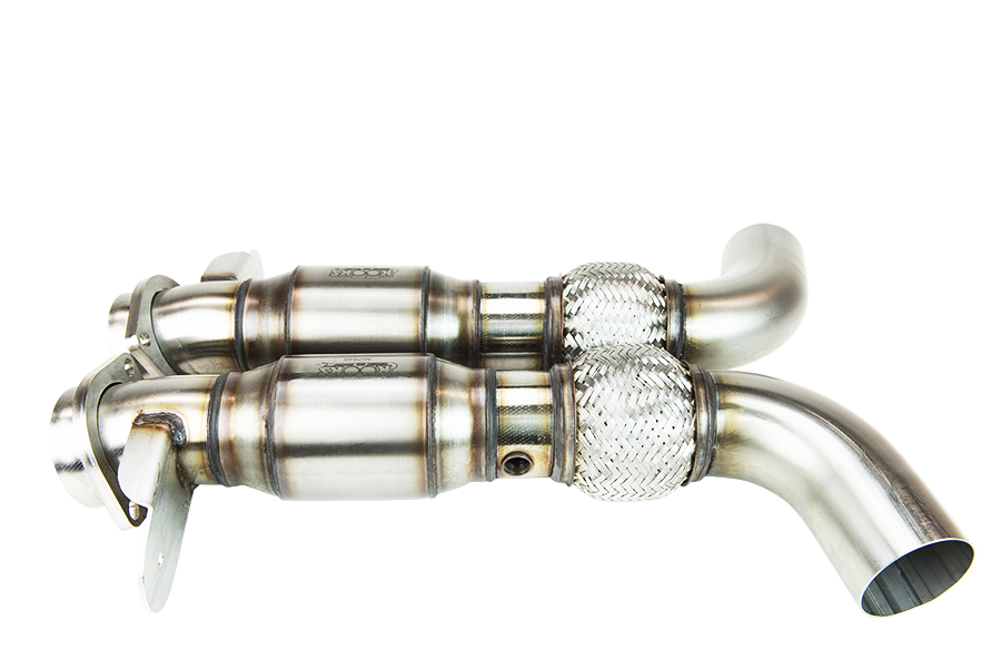 3" x 2-3/4" SS GREEN Catted X-Pipe. 2015-2020 Shelby GT350. Retains OEM Mufflers